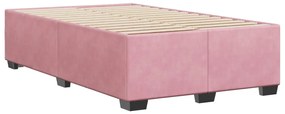 vidaXL Πλαίσιο Κρεβατιού χωρίς στρώμα Ροζ 120x190 εκ. Βελούδινο