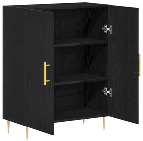 vidaXL Μπουφές Μαύρο Δρυς 69,5x34x90 εκ. Κατασκευασμένο από Ξύλο