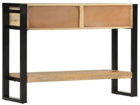 vidaXL Τραπέζι Κονσόλα 110x30x76 εκ. από Μασίφ Ακατέργαστο Ξύλο Μάνγκο
