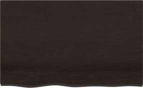 vidaXL Πάγκος Μπάνιου Σκούρο Καφέ 80x50x2 εκ. Επεξ. Μασίφ Ξύλο