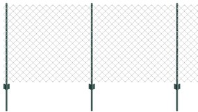 vidaXL Τεντώτο με στήριγμα Πράσινο 1 x 25 m Ατσάλι