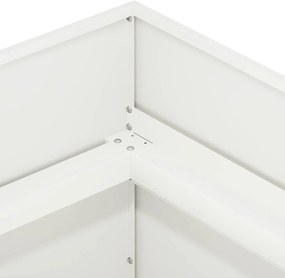 vidaXL Γλάστρα Κήπου Λευκό 40 x 40 x 60 cm Ψυχρής έλασης χάλυβας