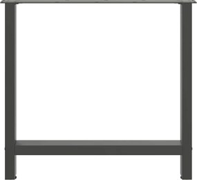 vidaXL Πόδια Τραπεζαρίας Ανθρακί 2 τεμ. 70x(72-73) εκ. Ατσάλι