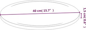vidaXL Σανίδες Κοπής 6 Τεμ. Ø40 x 1,5 εκ. από Μπαμπού