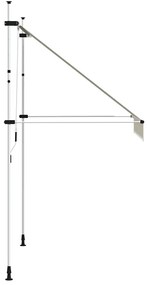 vidaXL Τέντα Συρόμενη Χειροκίνητη Κρεμ 200 εκ.