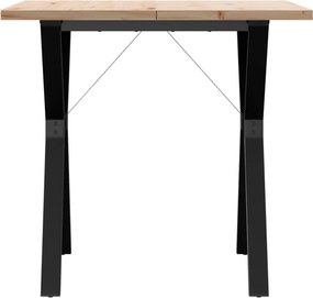 vidaXL Τραπέζι Τραπεζαρίας Πλαίσιο Y Μασίφ Πεύκο/Ατσάλι