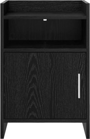 vidaXL Κομοδίνα Μαύρη Δρυς 40 x 36 x 60 εκ Επεξεργασμένο Ξύλο