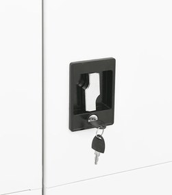 vidaXL Φοριαμός Λευκός 90 x 40 x 180 εκ. Ατσάλινος