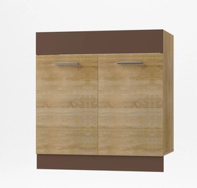 Alina Κάτω ντουλάπι Νεροχύτη 80x44,5x85cm Σονόμα-Μόκκα SO-AD80S
