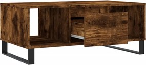 vidaXL Τραπεζάκι Σαλονιού Καπνιστή Δρυς 90x50x36,5 εκ. Επεξεργ. Ξύλο