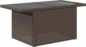 vidaXL Σετ Καναπέ Κήπου με μαξιλάρι 8 pcs Καφέ Πολυ ράταν