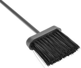 Outsunny Σταντ για Ξύλα Τζακιού, Ράφι Ξύλων, 2 Επίπεδα, Εργαλεία Τζακιού, έως 100 kg, Ατσάλι, Μαύρο, 40 x 30 x 74,5 cm