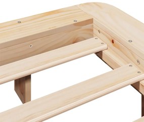 vidaXL Σκελετός Κρεβατιού Χωρίς Στρώμα 200x200 εκ Μασίφ Ξύλο Πεύκου