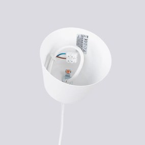 Κρεμαστό φωτιστικό BILO biała/ατσάλι/λευκό/1x15W