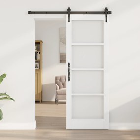 vidaXL Εσωτερική Πόρτα με Γυαλί Λευκό 73.5 x 198.5 εκ.