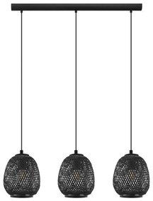 Φωτιστικό Οροφής-Ράγα 'Dembleby' 43266 Black Eglo Metal,Wood