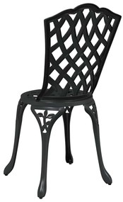 vidaXL Καρέκλα Κήπου 2 pcs Μαύρο 55 x 56.5 x 91εκ Αλουμίνιο