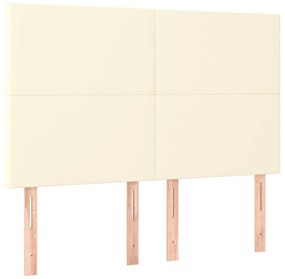 vidaXL Κεφαλάρια Κρεβατιού 4 τεμ. Κρεμ 72x5x78/88 εκ. Συνθετικό Δέρμα