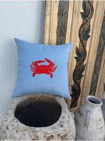 Stewehome Μαξιλαροθήκη με κέντημα καβούρι 45x45 cm