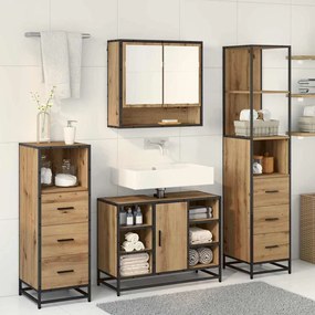 vidaXL Σετ Επίπλων Μπάνιου 4 pcs Artisan Oak Επεξεργασμένο ξύλο