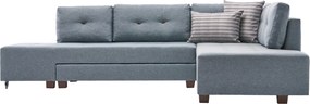 Corner Sofa-Bed Manama Corner Sofa Bed Right - Light Blue Light Blue