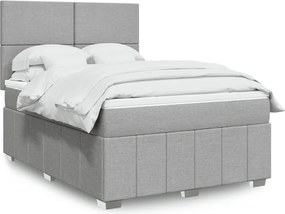 vidaXL Κρεβάτι Boxspring με Στρώμα Αν. Πράσινο 160x200εκ Υφασμάτινο