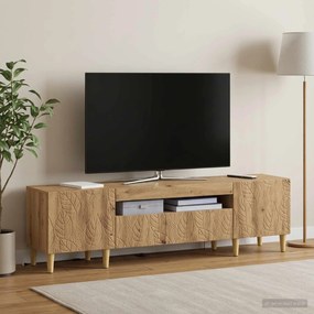 vidaXL Ντουλάπα LED Τηλεόρασης DELFT 153 x 35 x 43 εκ Artisan Δρυς