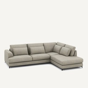 Γωνιακός καναπές-κρεβάτι δεξιός, με ύφασμα τύπου τουίντ, Marsile