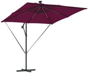 vidaXL Ομπρέλα Cantilever Banana Μπορντό 249 x 249 x 250 εκ.