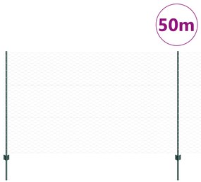 vidaXL Στυλοί Φράχτη 11 τμχ U-Channel Πράσινος 140 εκ Χάλυβας