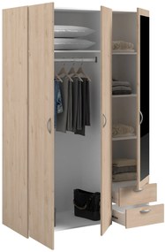 Ντουλάπα Dorm τρίφυλλη με καθρέπτη-Fusiko