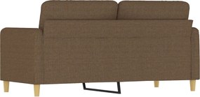 vidaXL Καναπές Διθέσιος Καφέ 140 εκ. Υφασμάτινος