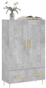 vidaXL Ντουλάπα Γκρι Σκυροδέματος 69,5 x 31 x 115 εκ. Επεξεργ. Ξύλο