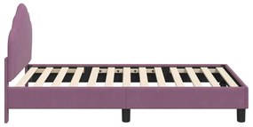 vidaXL Κρεβάτι Παιδικής Κρεβατοκάμαρας με Κεφαλάκι Μοβ 80 x 160 cm