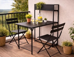 ΟΛΟΚΛΗΡΩΜΈΝΑ ΣΈΤ BISTRO SET BALCONY 3PCS BLACK CK9201250