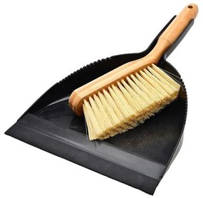 Estia Σκούπα Με Φαράσι Χειρός Bamboo Essentials Μαύρο 04-14285