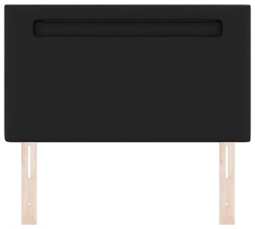 vidaXL Κεφαλάρι Επιτοίχιο με κεφαλάρι Μαύρο 90 cm PVC