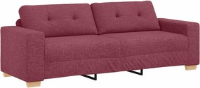 vidaXL Καναπές 3 pcs Κόκκινο Άνεμο 221 x 80 x 80 εκ