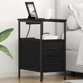 vidaXL Κουτιά Κρεβατοκάμαρας 2 pcs Μαύρη δρυς 30 x 48 x 61 εκ
