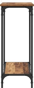 vidaXL Τραπέζι κονσόλας με ράφι Παλαιό ξύλο 75 x 30.5 x 75 εκ