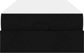 vidaXL Σκελετός κρεβατιού με στρώμα 2 pcs Μαύρο ύφασμα