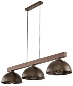 Κρεμαστό Φωτιστικό Οροφής 3xE27 Καφέ Ξύλο Oslo 6299 TK Lighting-6299-Καφέ 6299