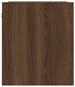 Κομοδίνο Επιτοίχιο Καφέ Δρυς 38x34x40 εκ. 861259
