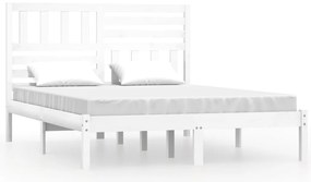 vidaXL Πλαίσιο Κρεβατιού Λευκό 120 x 200 εκ. από Μασίφ Ξύλο Πεύκου