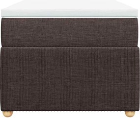 vidaXL Κρεβάτι Boxspring με Στρώμα Σκούρο Καφέ 80x200 εκ. Υφασμάτινο