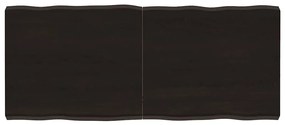 vidaXL Επιφ Τραπεζιού Αν Καφέ 140x60x(2-6)εκ.Ακατέργ. Μασίφ Ξύλο Δρυός