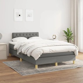 ΚΡΕΒΑΤΙ BOXSPRING ΜΕ ΣΤΡΩΜΑ ΣΚΟΥΡΟ ΓΚΡΙ 120X200 ΕΚ. ΥΦΑΣΜΑΤΙΝΟ 3140842