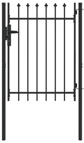 vidaXL Πύλη Φράχτη Γκρι 100 x 120 cm Χάλυβας με Επικάλυψη Πούδρας