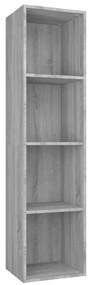 vidaXL Βιβλιοθήκη/Έπιπλο Τηλεόρασης Γκρι Sonoma 36x30x143εκ Επεξ. Ξύλο