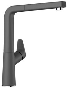 Blanco Avona-S SILGRANIT®-Look Rock Grey Μπαταρία Κουζίνας με Περιστρεφόμενο Ρουξούνι και Αποσπώμενο ντους